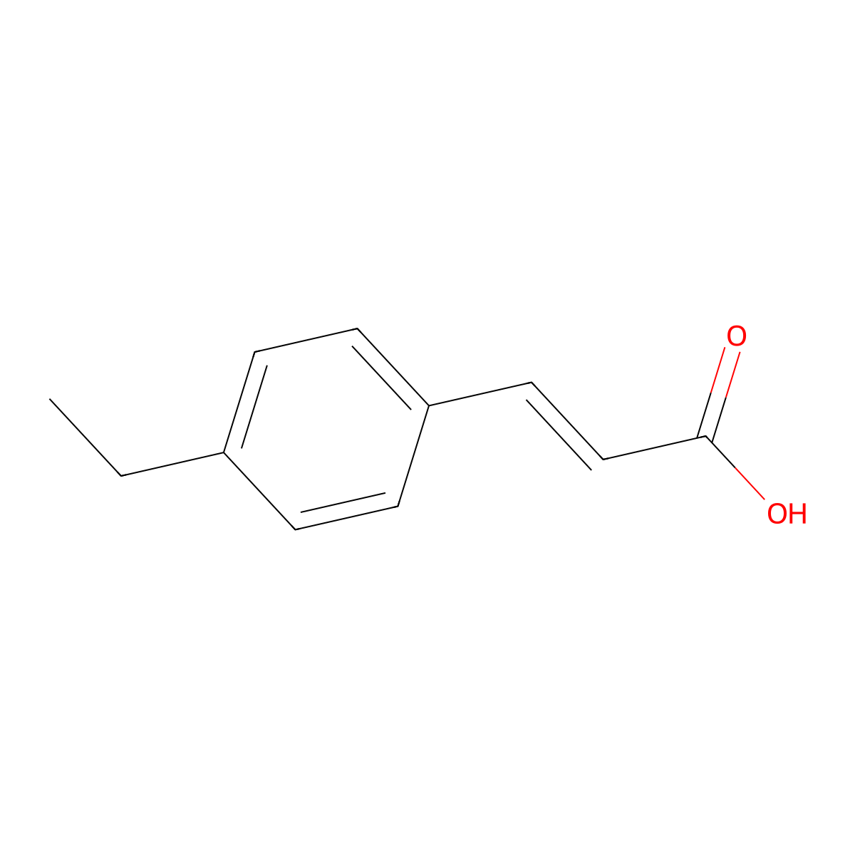 4-Ethylcinnamic acid molecular structure, CAS 28784-98-7