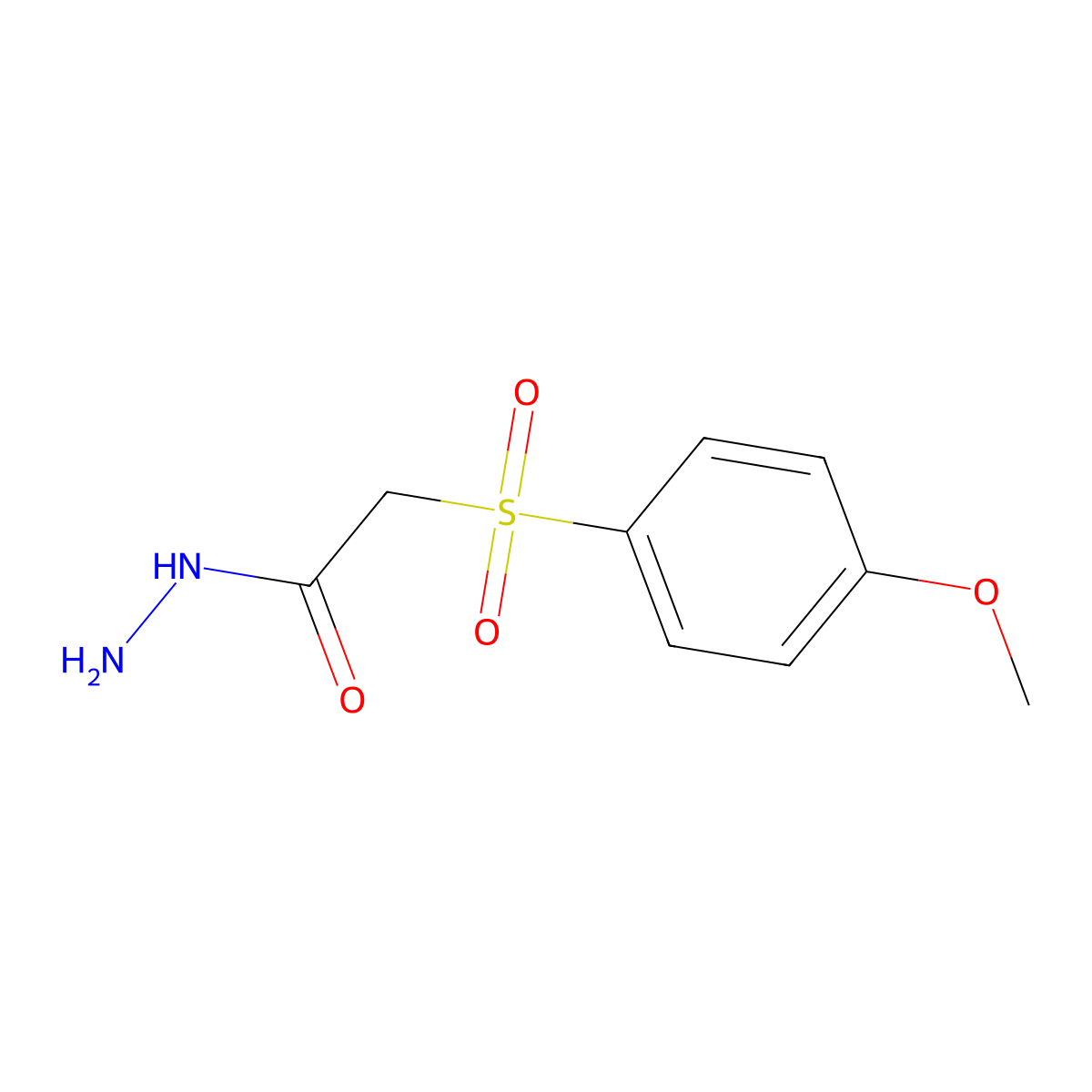 2-[(4-Methoxyphenyl)sulfonyl]acetohydrazide molecular structure, CAS 2879-04-1