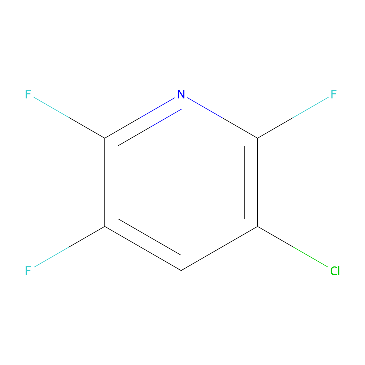 3-chloro-2,5,6-trifluoropyridine molecular structure, CAS 2879-42-7