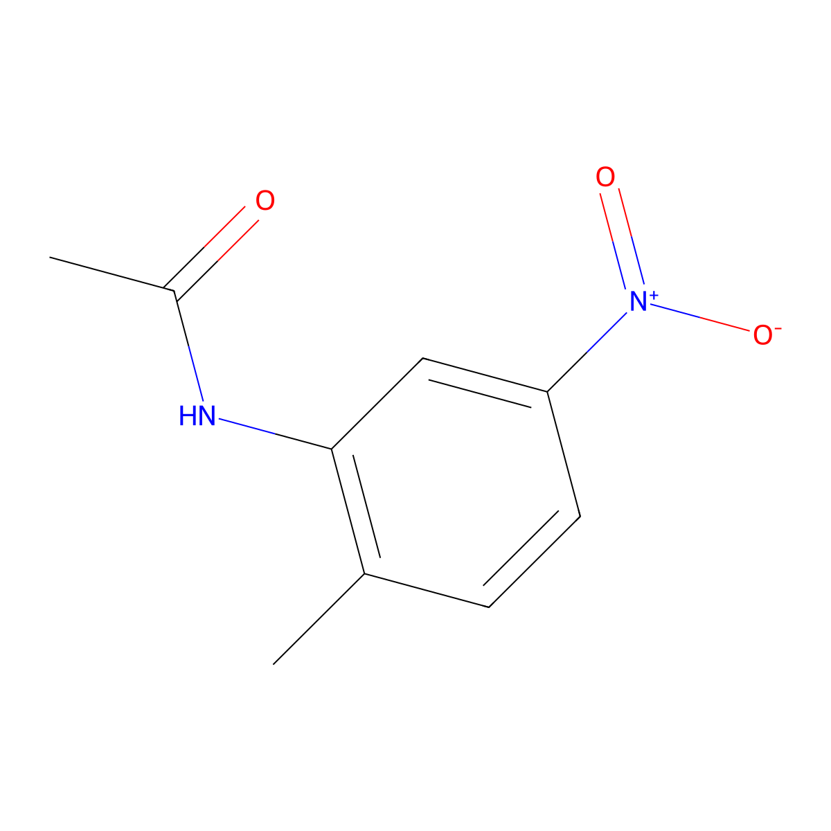 N-(2-Methyl-5-nitrophenyl)acetamide molecular structure, CAS 2879-79-0