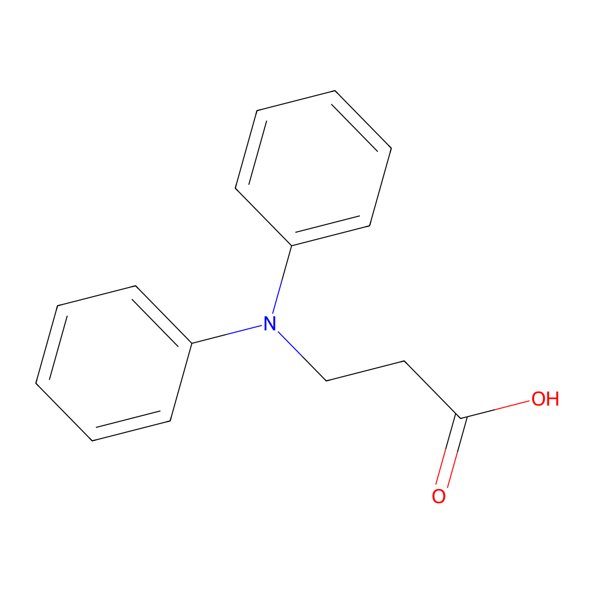 3-(Diphenylamino)propanoic acid molecular structure, CAS 2879-89-2