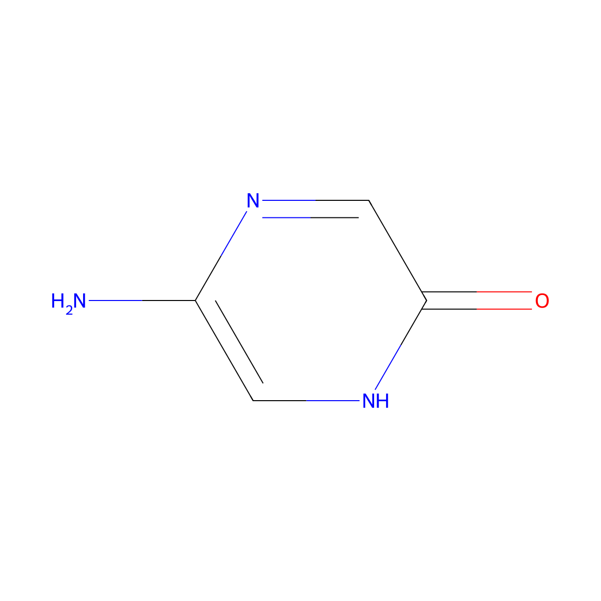 2(1H)-Pyrazinone, 5-amino- molecular structure, CAS 287916-14-7