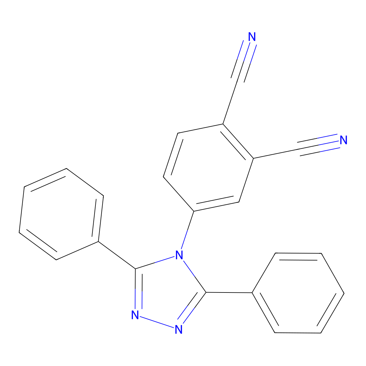 4-(3,5-Diphenyl-1,2,4-triazol-4-yl)benzene-1,2-dicarbonitrile molecular structure, CAS 287916-59-0