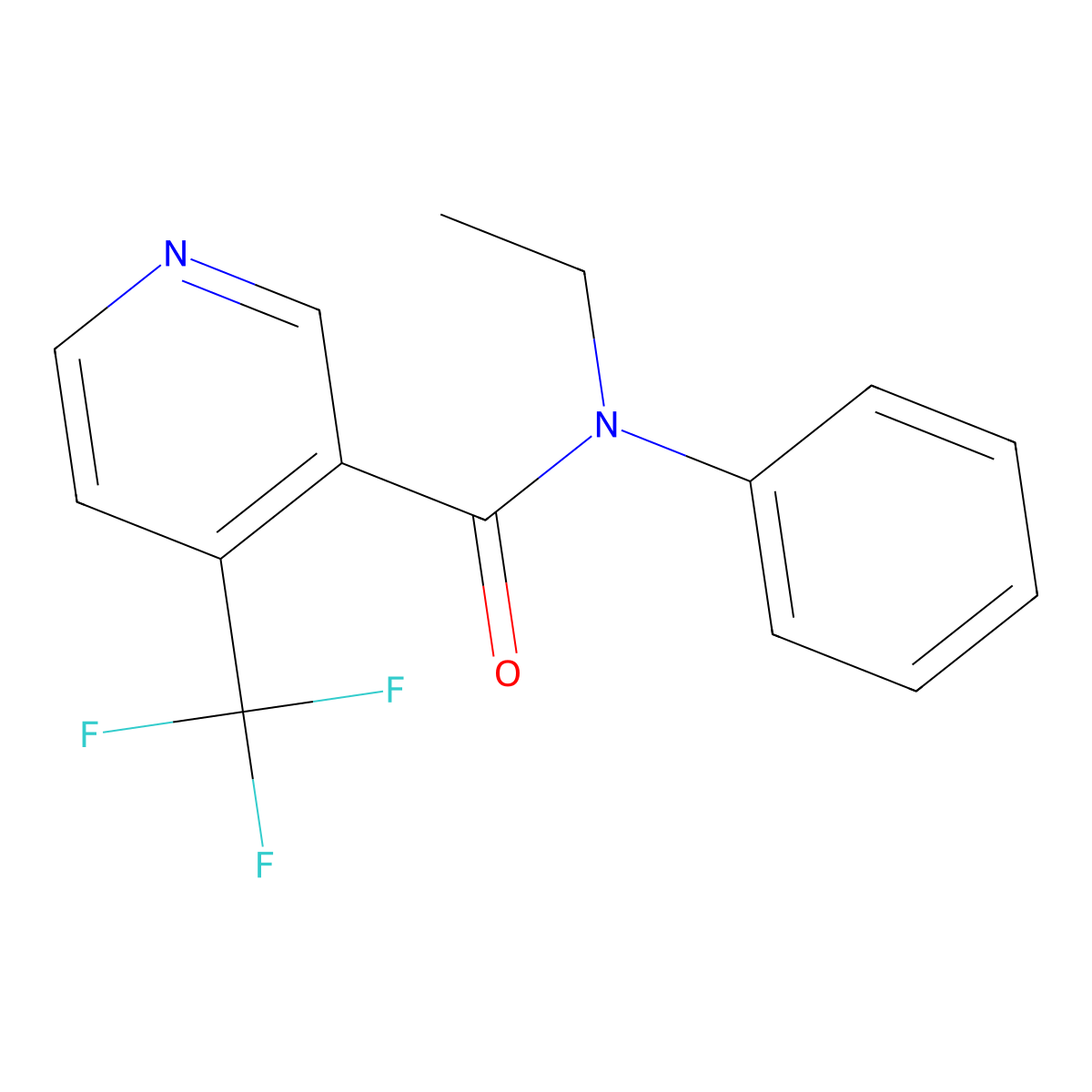 N-ethyl-N-phenyl-4-(trifluoromethyl)nicotinamide molecular structure, CAS 287918-07-4