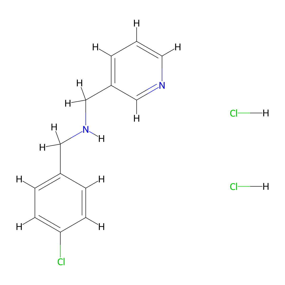 N-(4-Chlorobenzyl)-1-(pyridin-3-yl)methanamine dihydrochloride molecular structure, CAS 287918-51-8