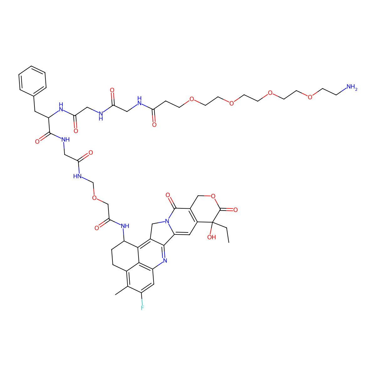 Amino-PEG4-GGFG-Dxd molecular structure, CAS 2879227-88-8