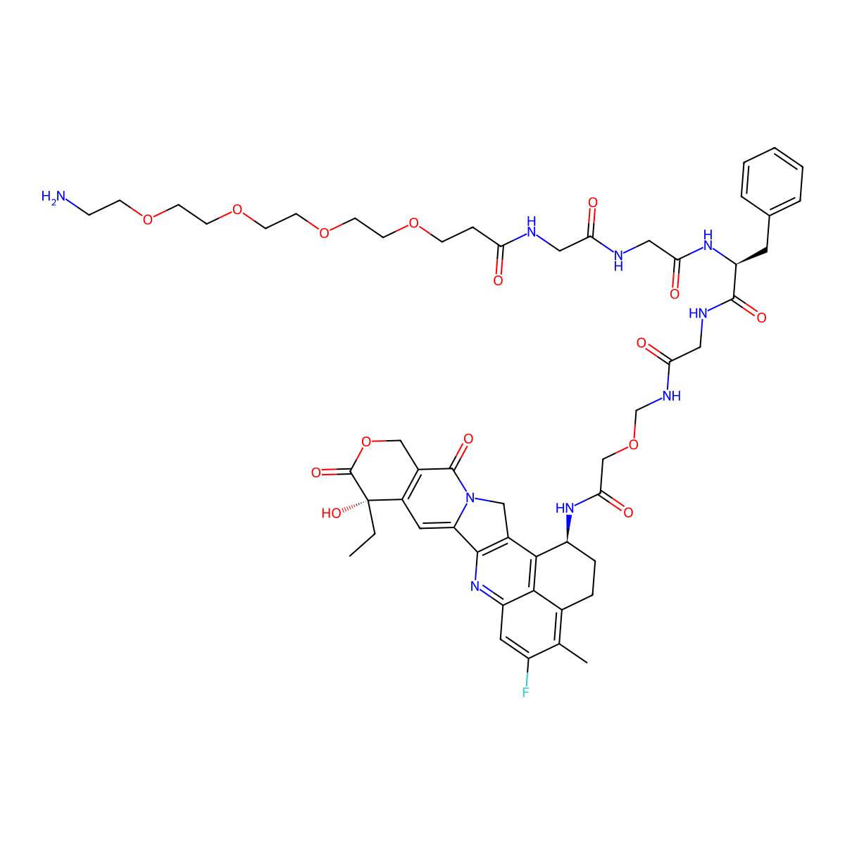 Amino-PEG4-GGFG-Dxd molecular structure, CAS 2879227-88-8