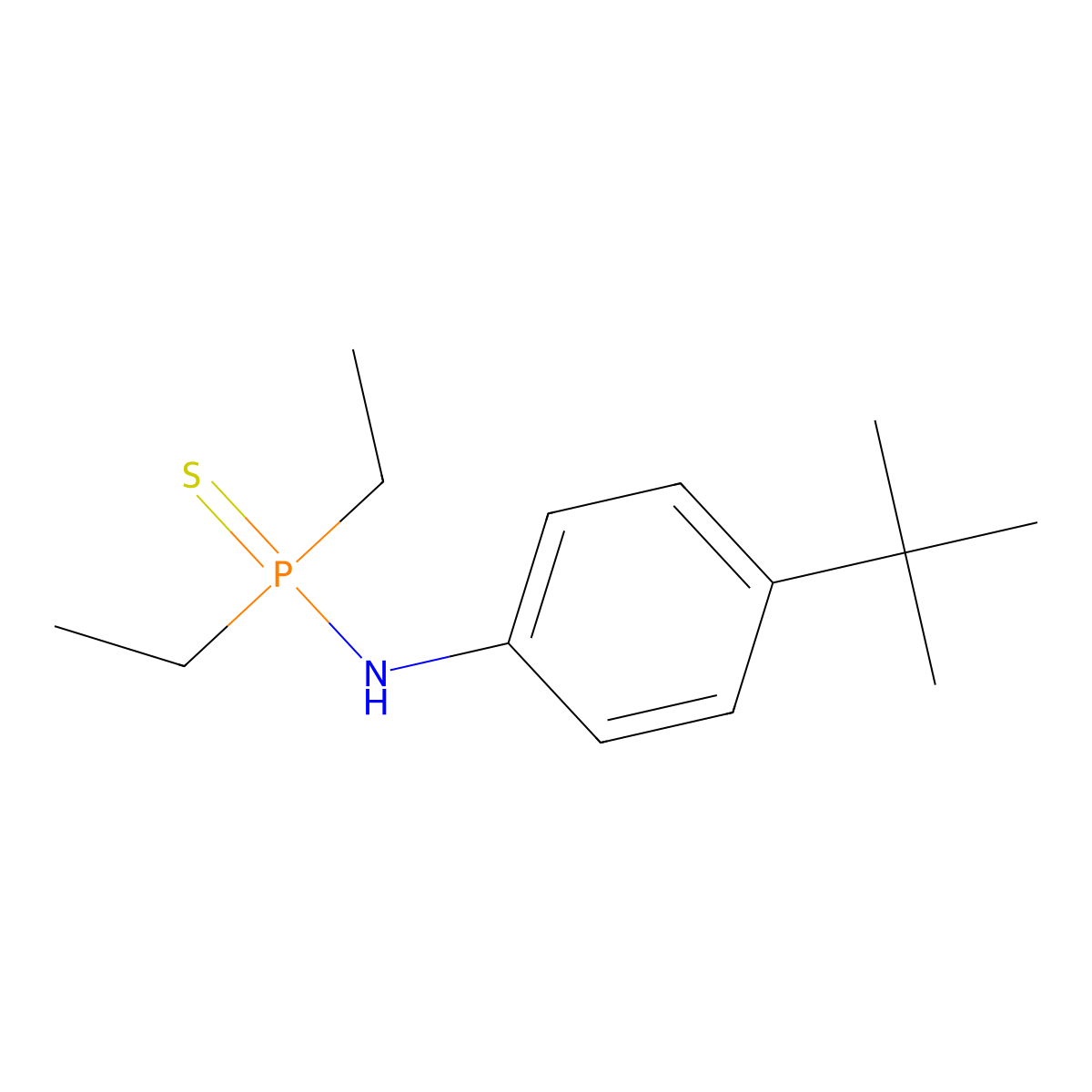 4-tert-butyl-N-diethylphosphinothioylaniline molecular structure, CAS 287923-86-8