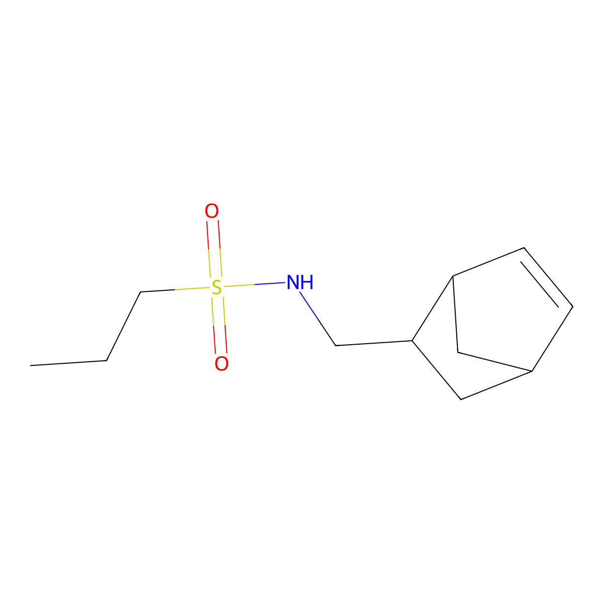 N-(bicyclo(2.2.1)hept-5-ene-2-ylmethyl)propanesulfonamide molecular structure, CAS 287923-91-5