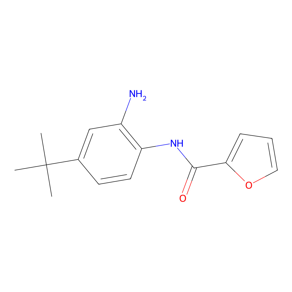 N-(2-amino-4-tert-butylphenyl)furan-2-carboxamide molecular structure, CAS 287927-89-3