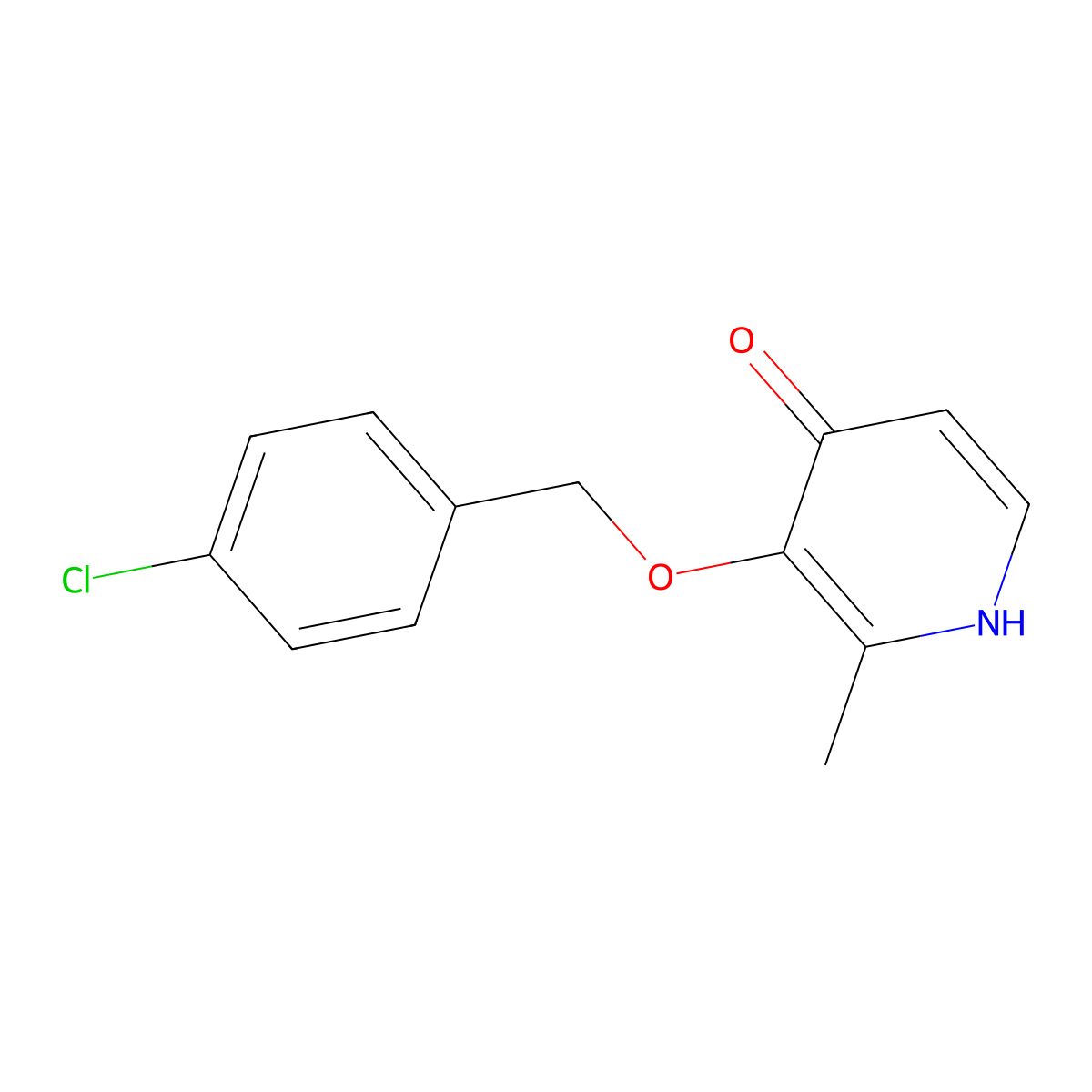 3-[(4-Chlorobenzyl)oxy]-2-methylpyridin-4-ol molecular structure, CAS 287928-09-0