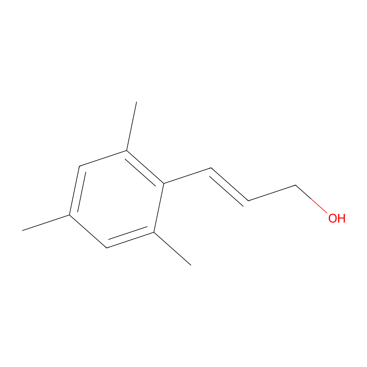 (2E)-3-(2,4,6-trimethylphenyl)prop-2-en-1-ol molecular structure, CAS 287929-73-1