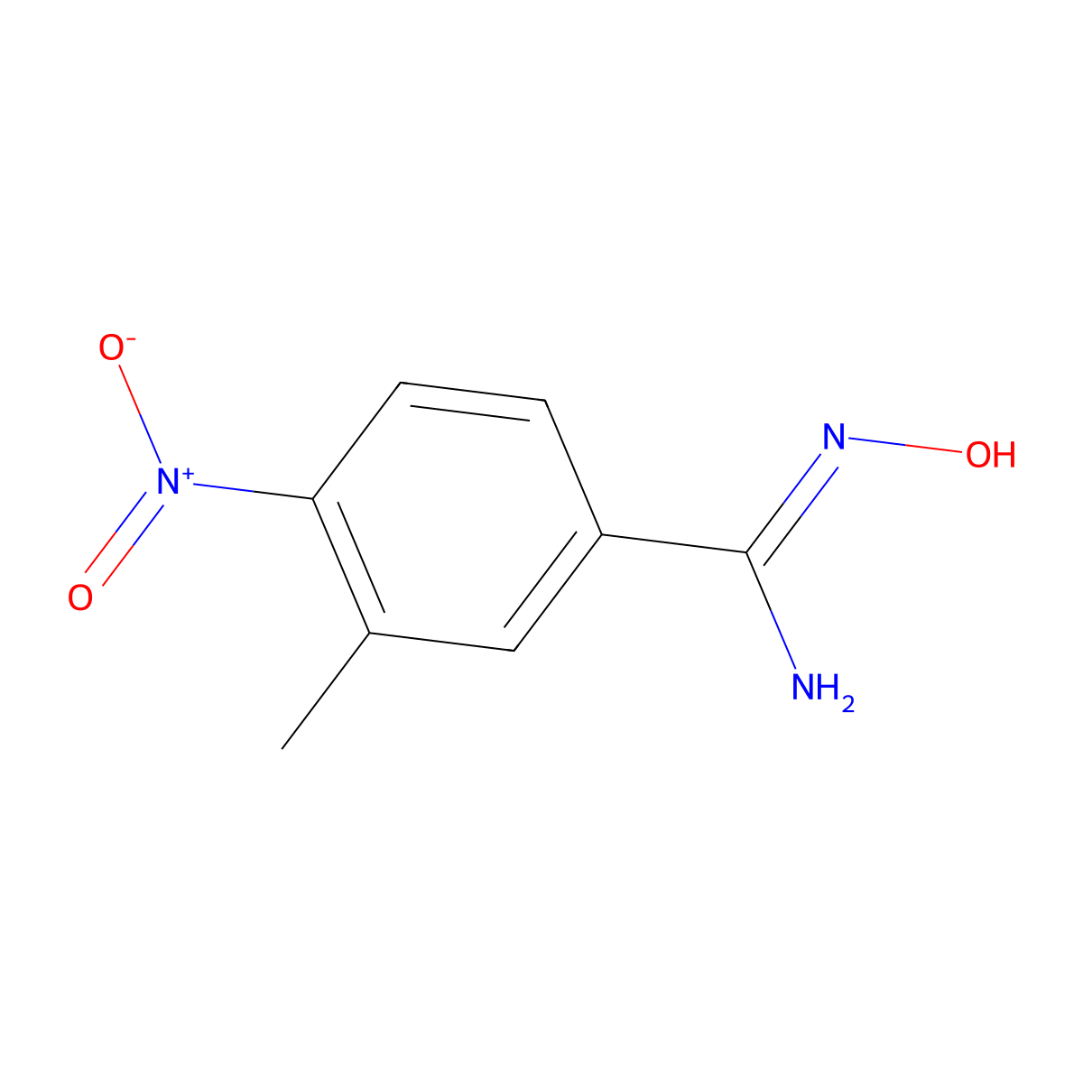 3-Methyl-4-nitrobenzamidoxime molecular structure, CAS 287942-19-2