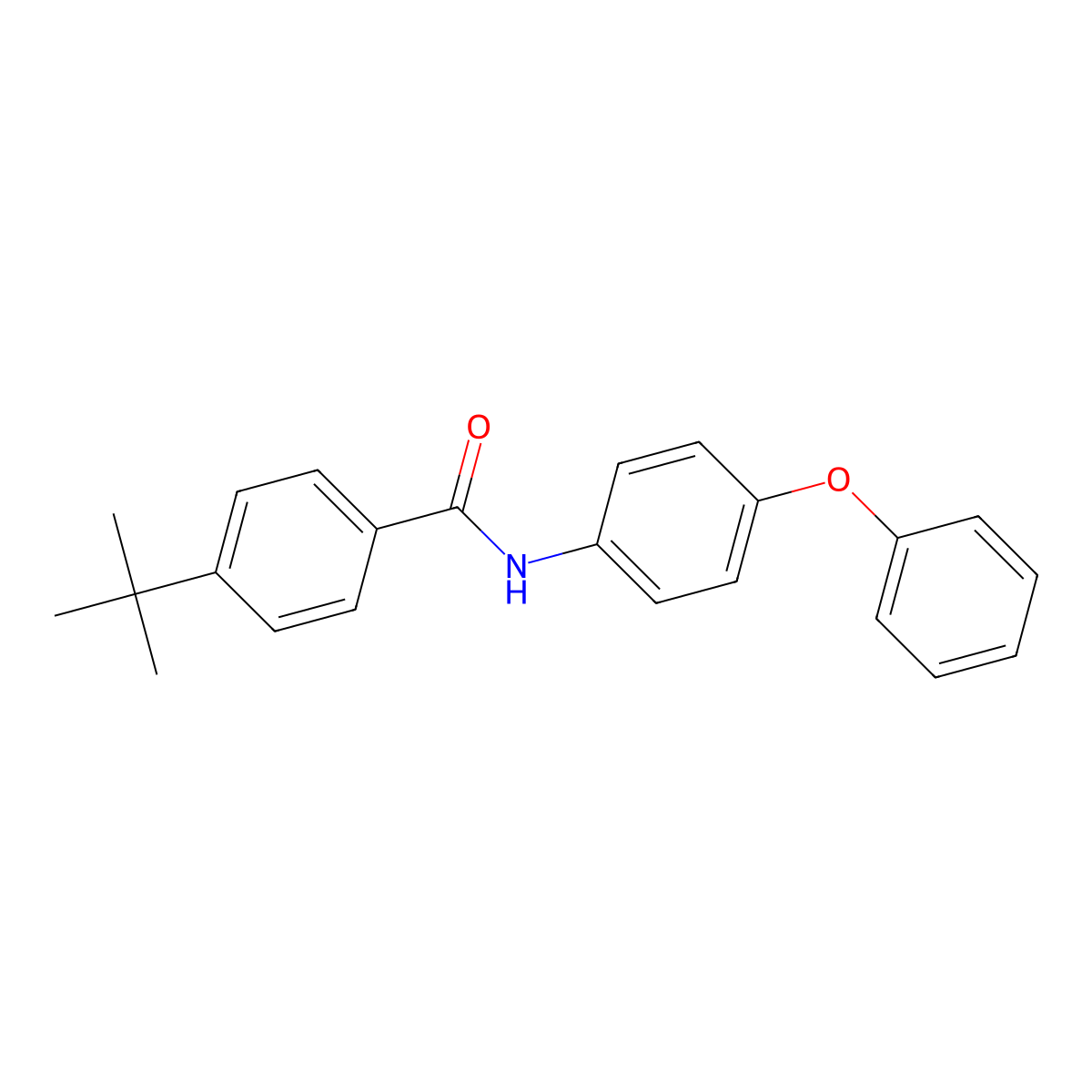 4-tert-butyl-N-(4-phenoxyphenyl)benzamide molecular structure, CAS 287943-44-6