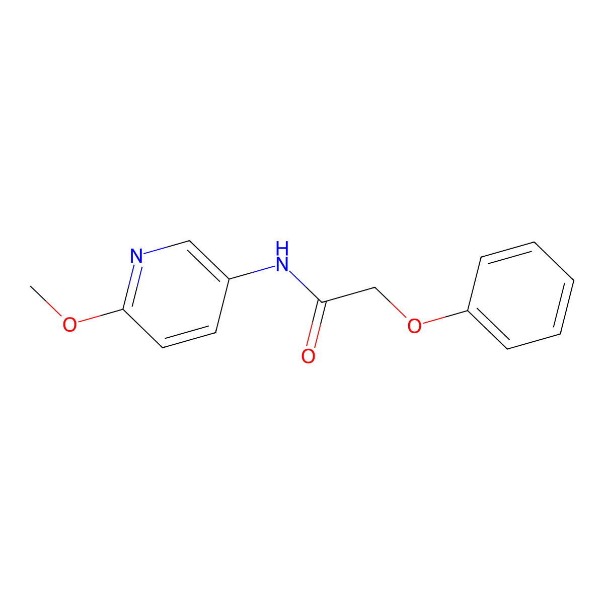 N-(6-methoxypyridin-3-yl)-2-phenoxyacetamide molecular structure, CAS 287943-89-9