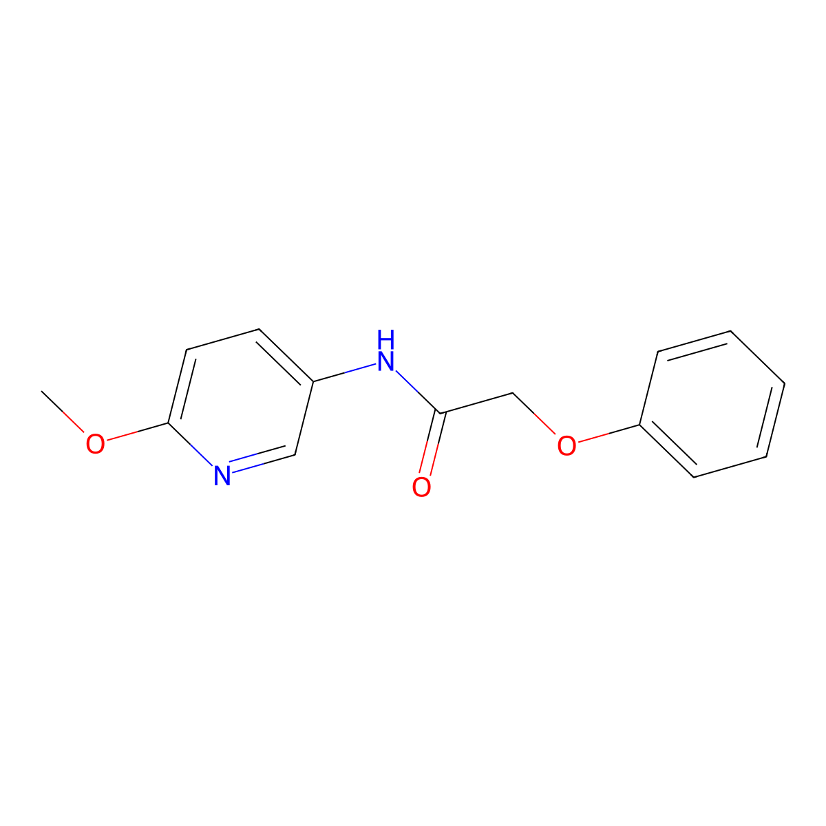 N-(6-methoxypyridin-3-yl)-2-phenoxyacetamide molecular structure, CAS 287943-89-9