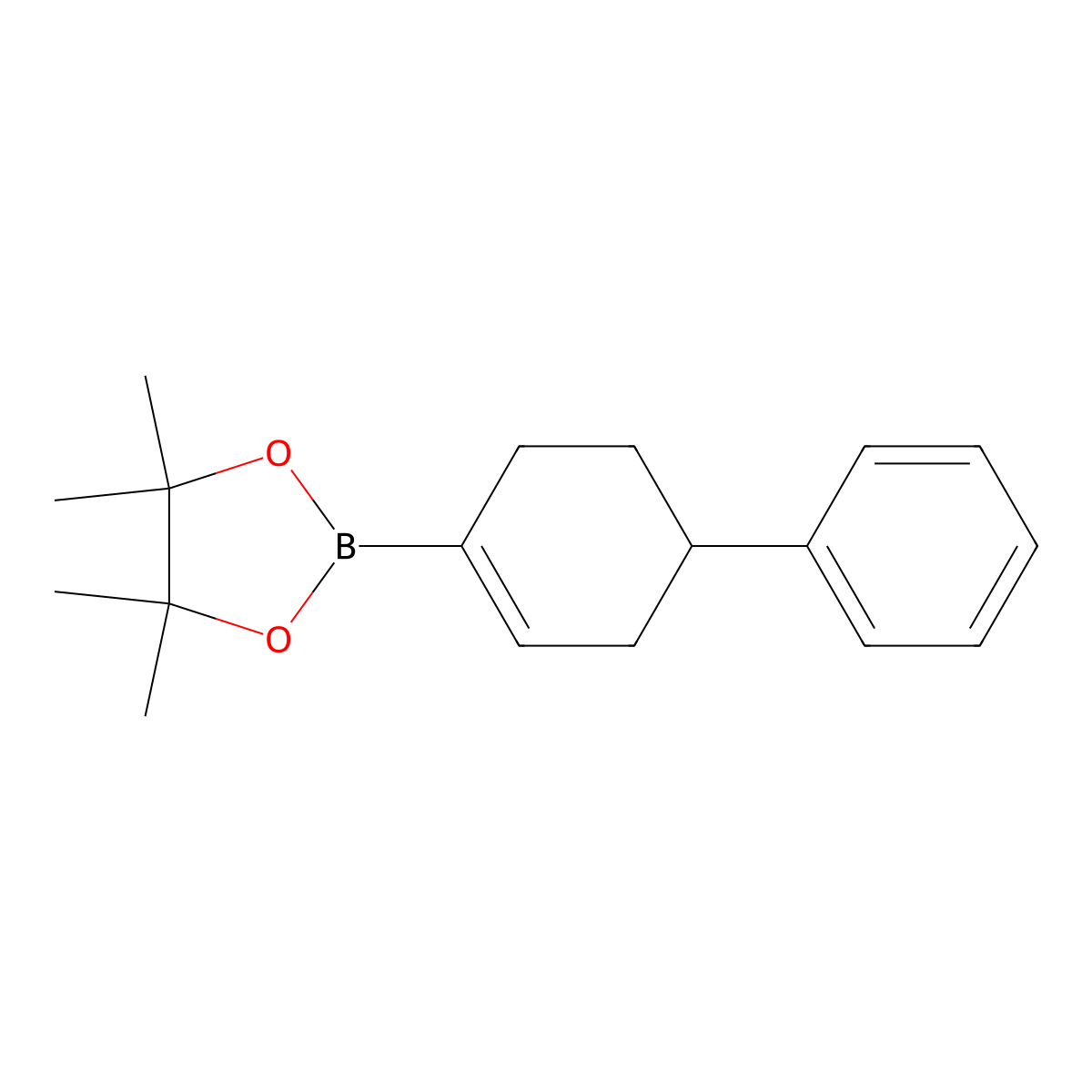4,4,5,5-Tetramethyl-2-(1,2,3,6-tetrahydro-[1,1'-biphenyl]-4-yl)-1,3,2-dioxaborolane molecular structure, CAS 287944-05-2