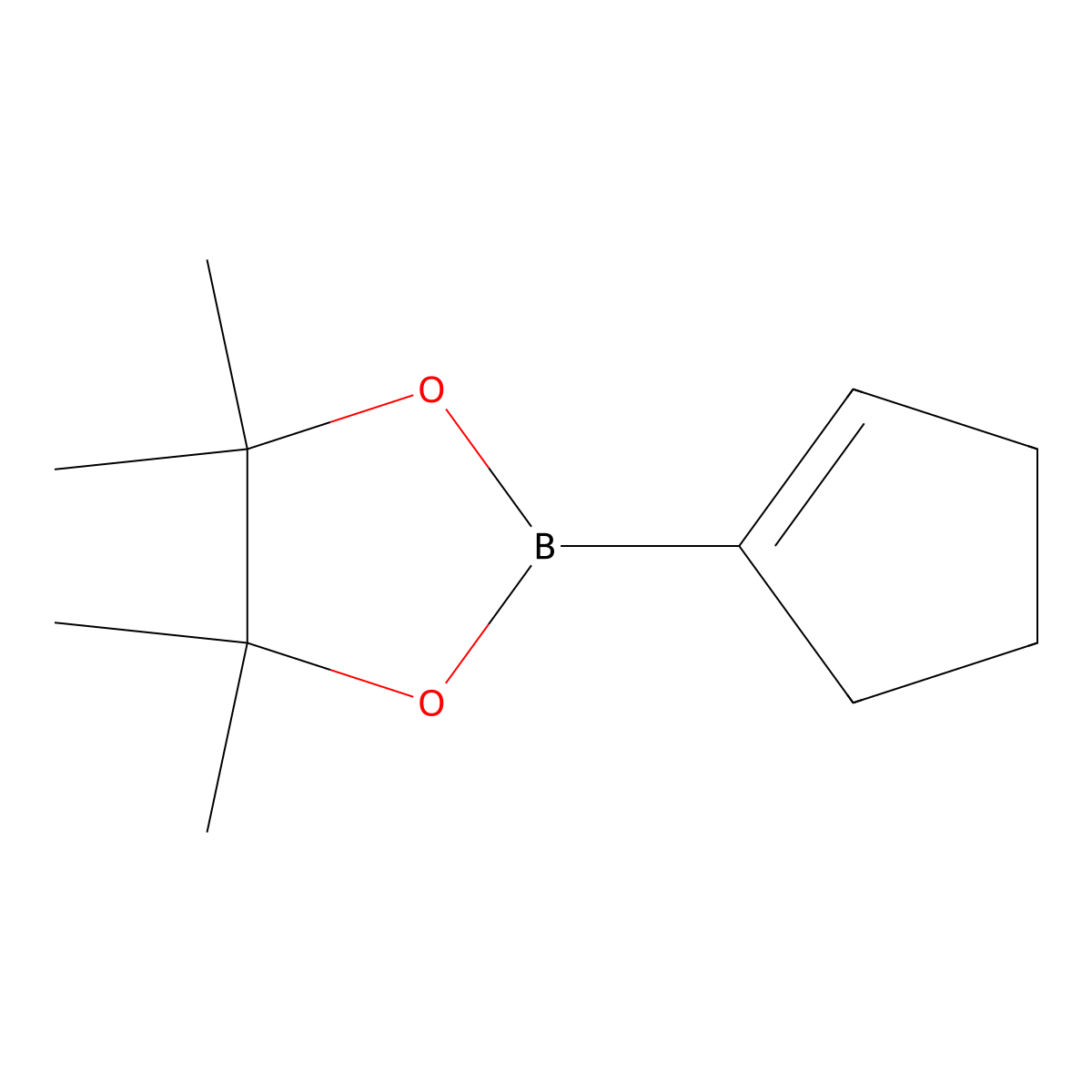 2-(Cyclopent-1-en-1-yl)-4,4,5,5-tetramethyl-1,3,2-dioxaborolane molecular structure, CAS 287944-10-9
