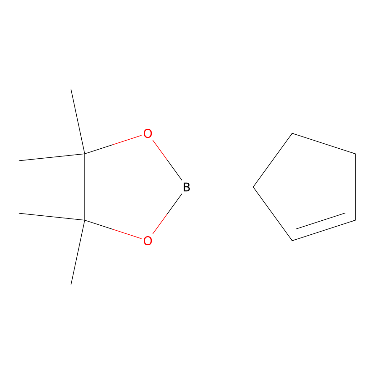2-(2-Cyclopenten-1-yl)-4,4,5,5-tetramethyl-1,3,2-dioxaborolane molecular structure, CAS 287944-11-0
