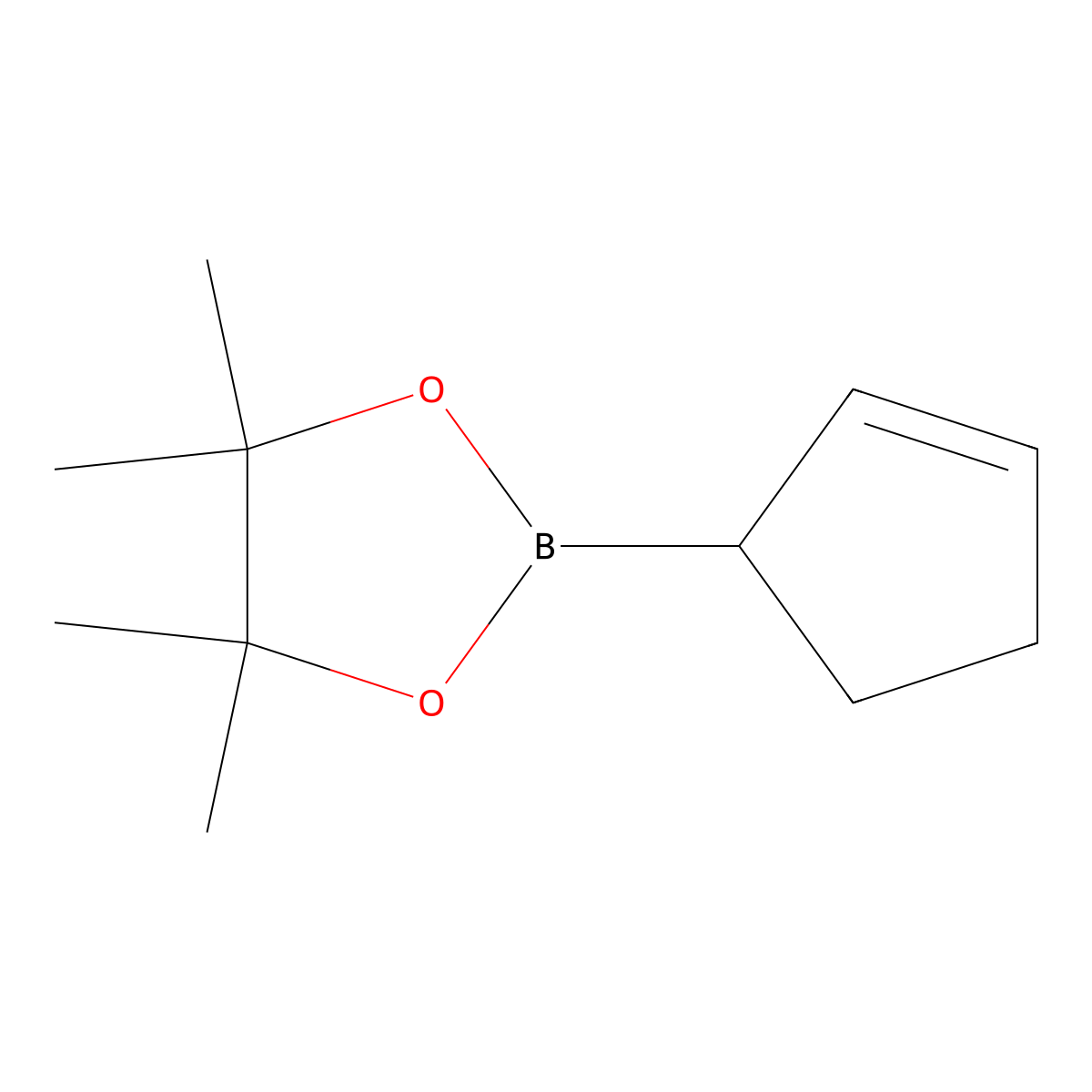 2-(2-Cyclopenten-1-yl)-4,4,5,5-tetramethyl-1,3,2-dioxaborolane molecular structure, CAS 287944-11-0