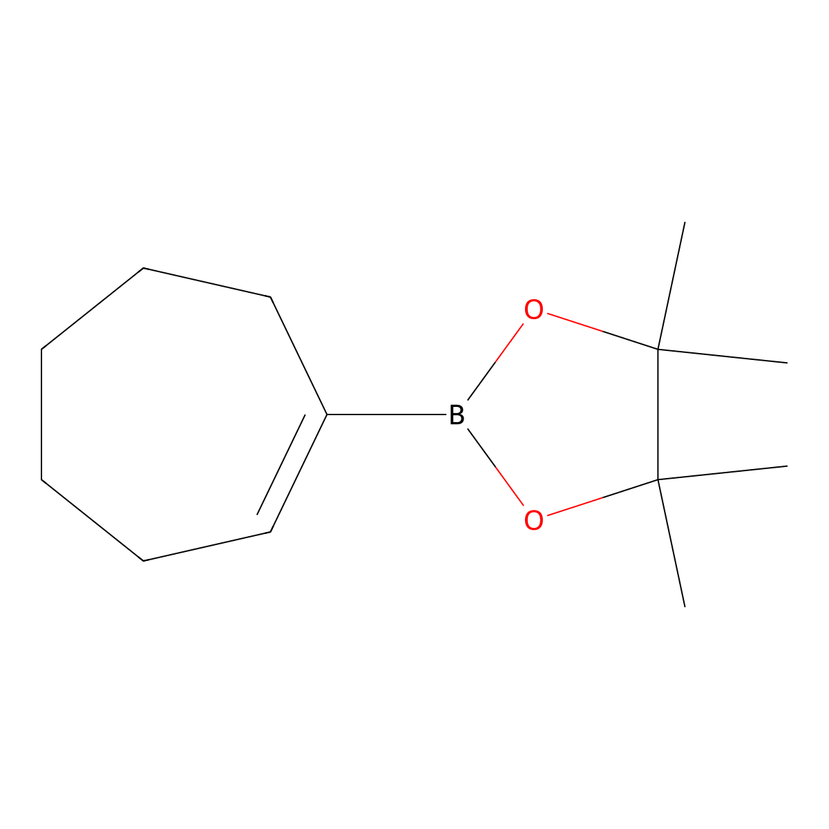 1-Cycloheptenylboronic acid pinacol ester molecular structure, CAS 287944-13-2