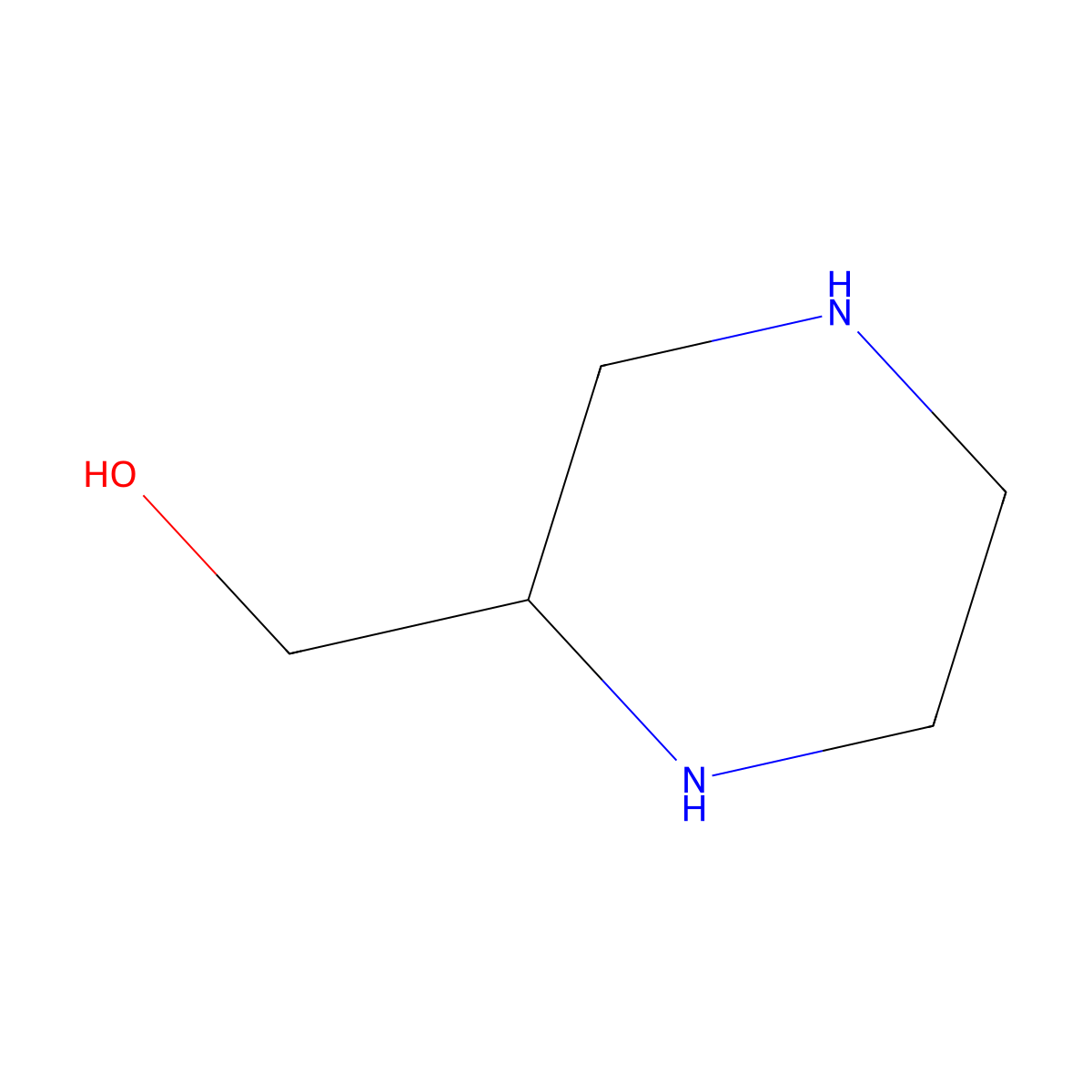 (Piperazin-2-yl)methanol molecular structure, CAS 28795-50-8