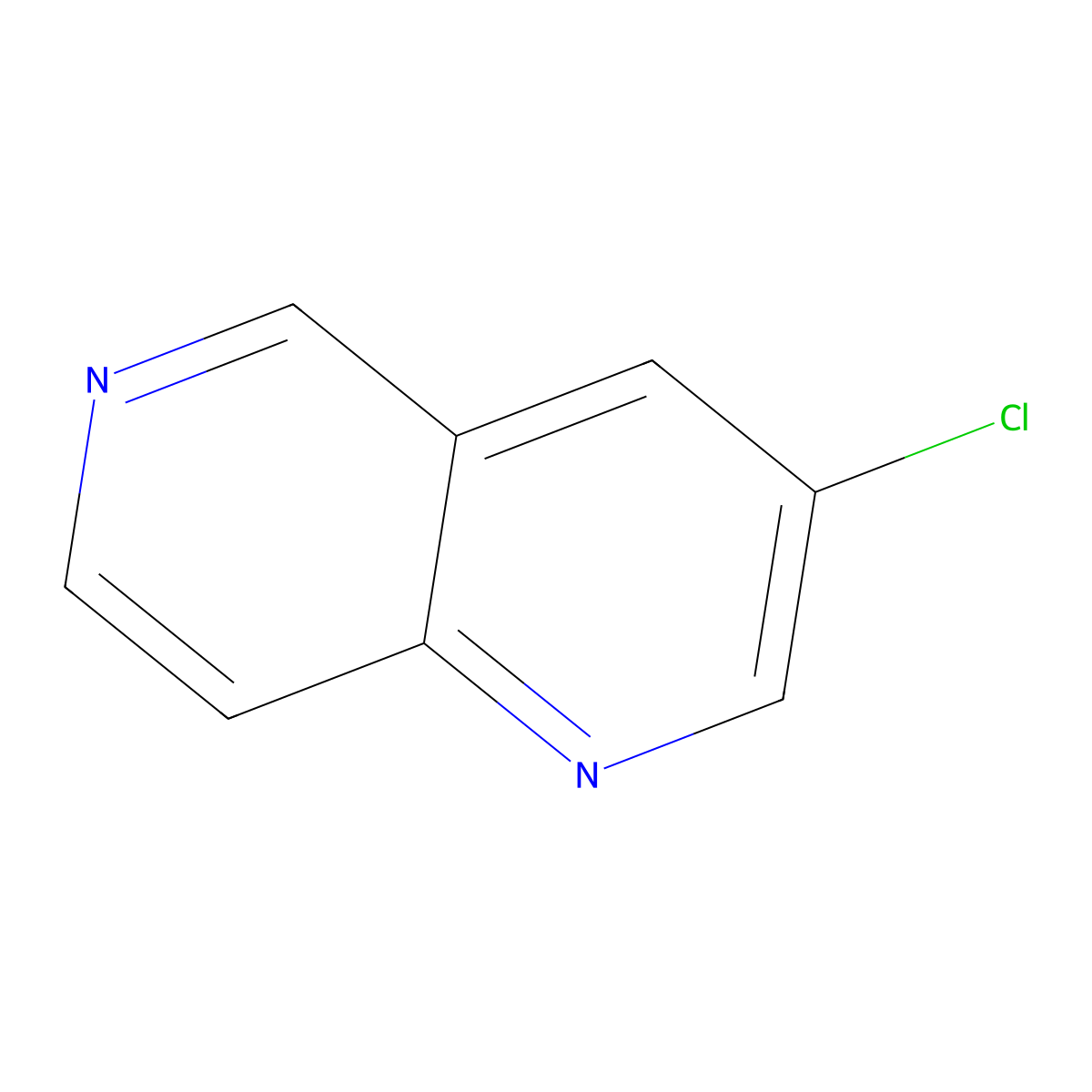 3-Chloro-1,6-naphthyridine molecular structure, CAS 28795-77-9