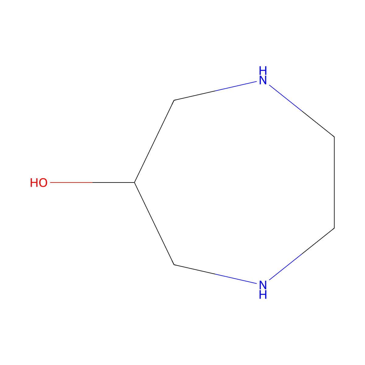 1,4-Diazepan-6-ol molecular structure, CAS 28795-81-5
