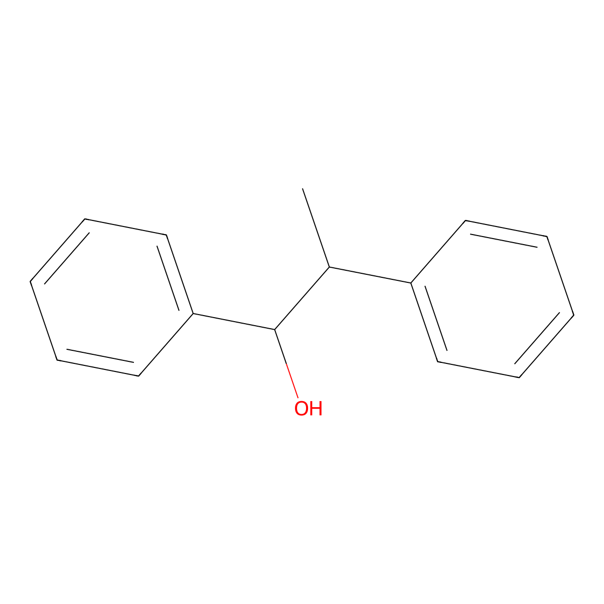 1,2-Diphenylpropan-1-ol molecular structure, CAS 28795-94-0