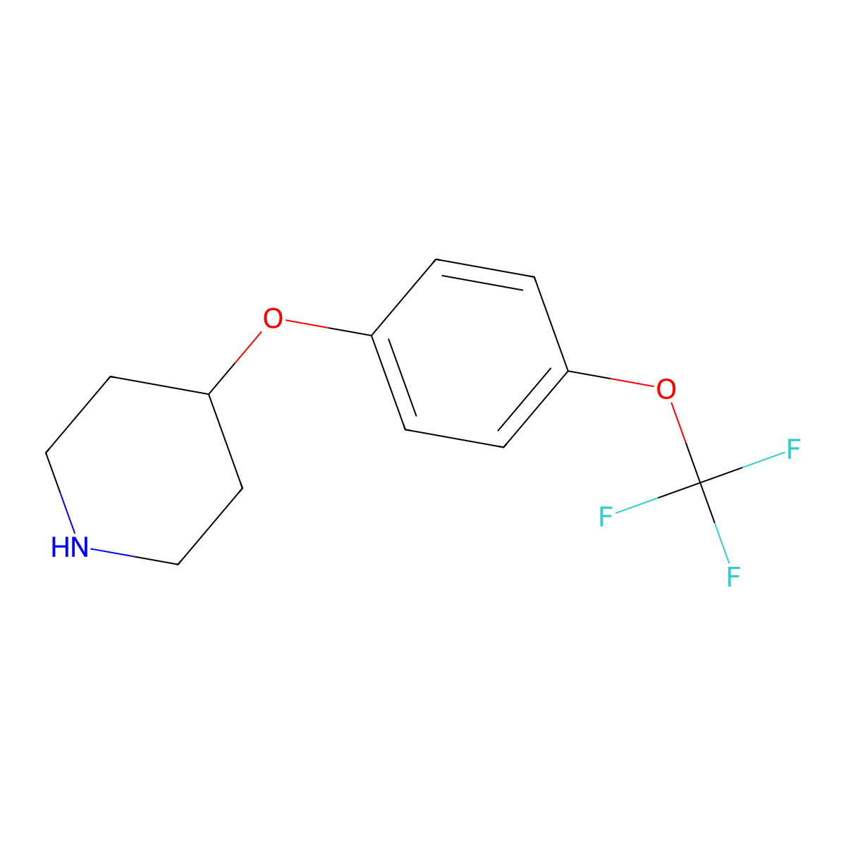 4-[4-(Trifluoromethoxy)phenoxy]piperidine molecular structure, CAS 287952-67-4
