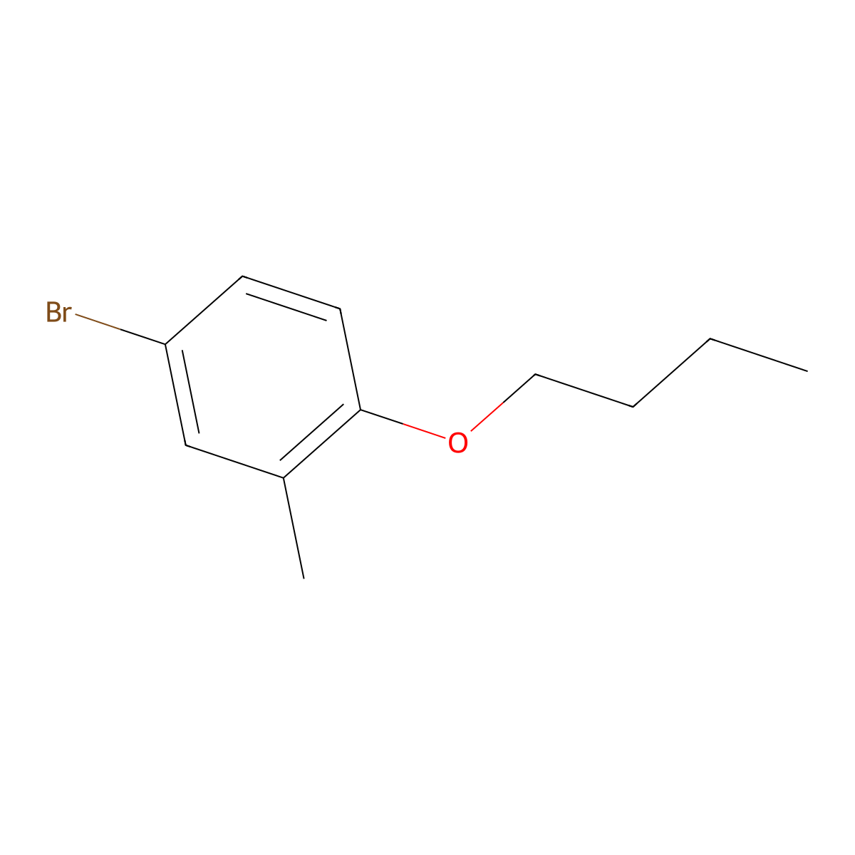 4-Bromo-1-butoxy-2-methylbenzene molecular structure, CAS 287954-84-1