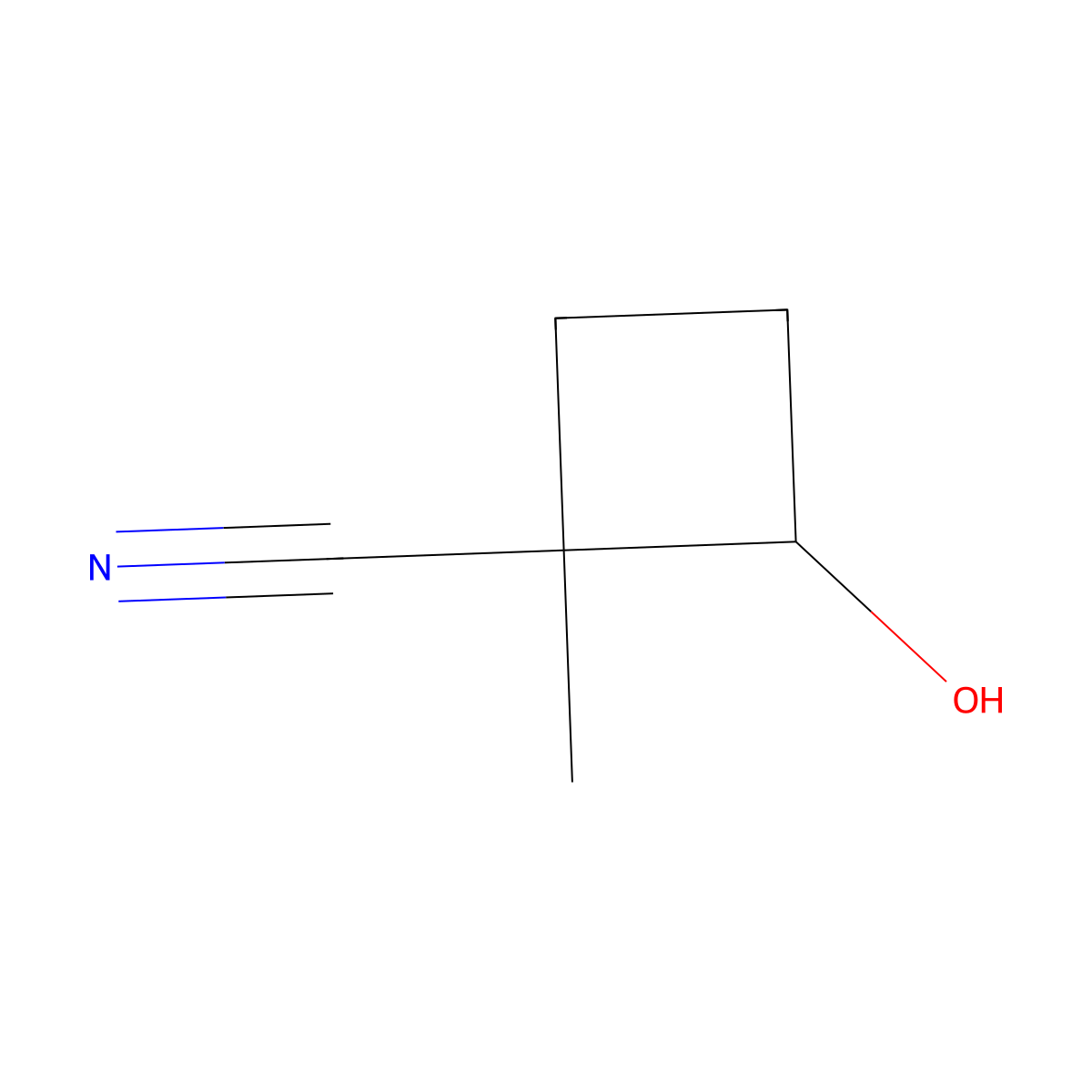 2-Hydroxy-1-methylcyclobutane-1-carbonitrile molecular structure, CAS 287958-90-1