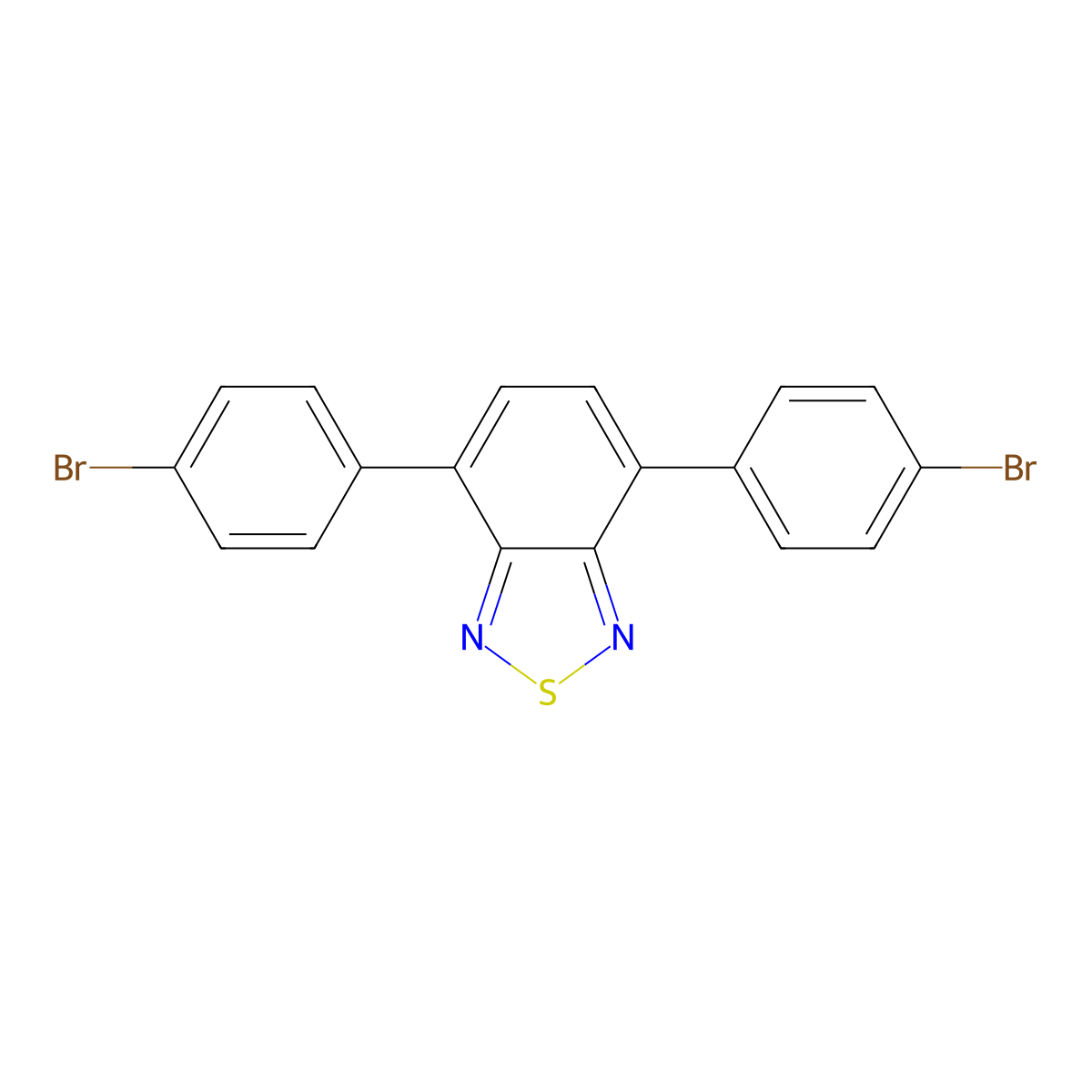 4,7-Bis(4-bromophenyl)benzo[c][1,2,5]thiadiazole molecular structure, CAS 287966-64-7