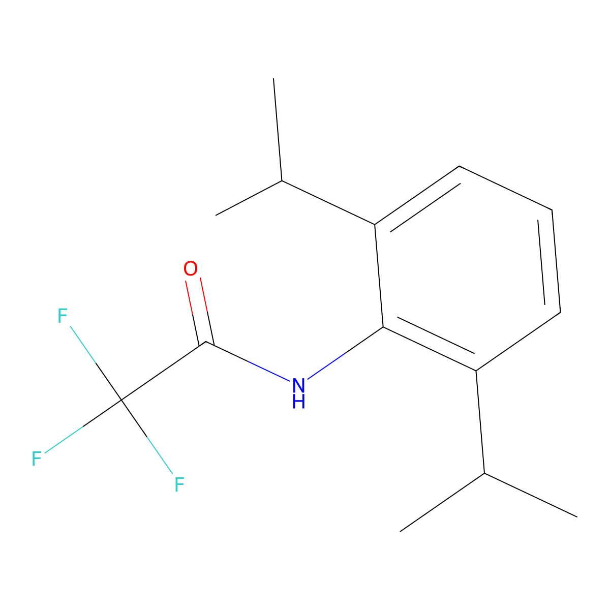 N-(2,6-diisopropylphenyl)-2,2,2-trifluoroacetamide molecular structure, CAS 287970-98-3