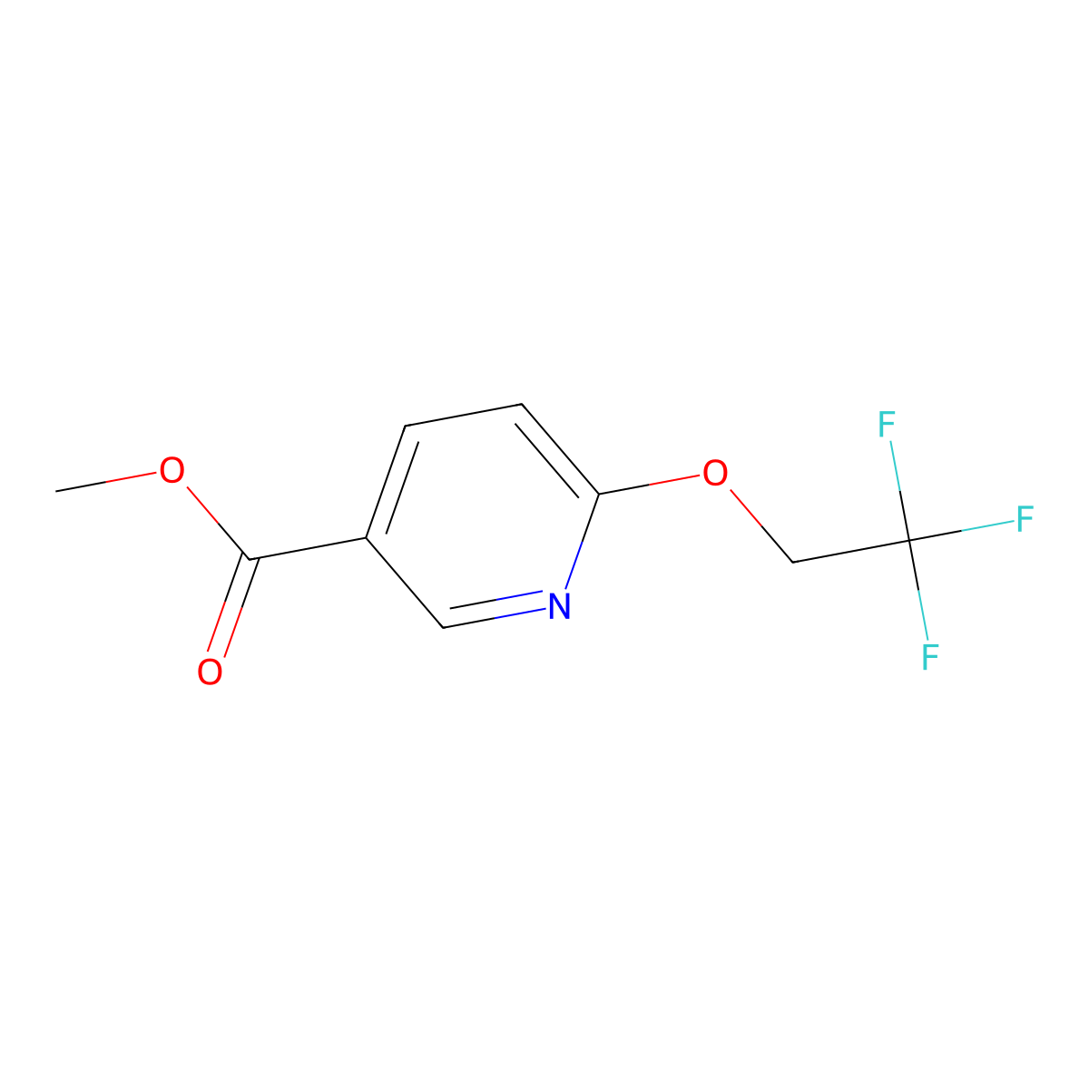 Methyl 6-(2,2,2-trifluoroethoxy)nicotinate molecular structure, CAS 287979-27-5