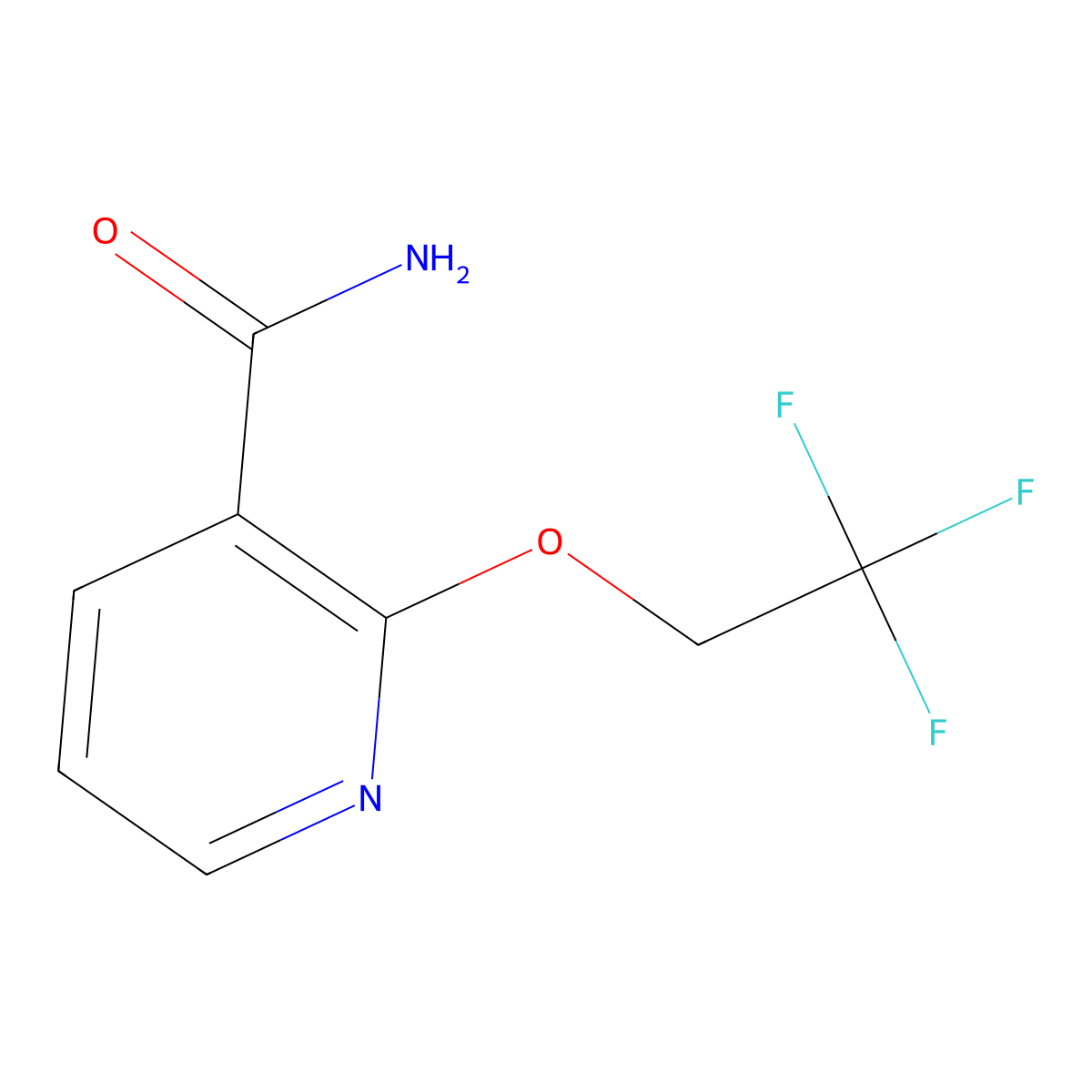2-(2,2,2-Trifluoroethoxy)nicotinamide molecular structure, CAS 287979-28-6