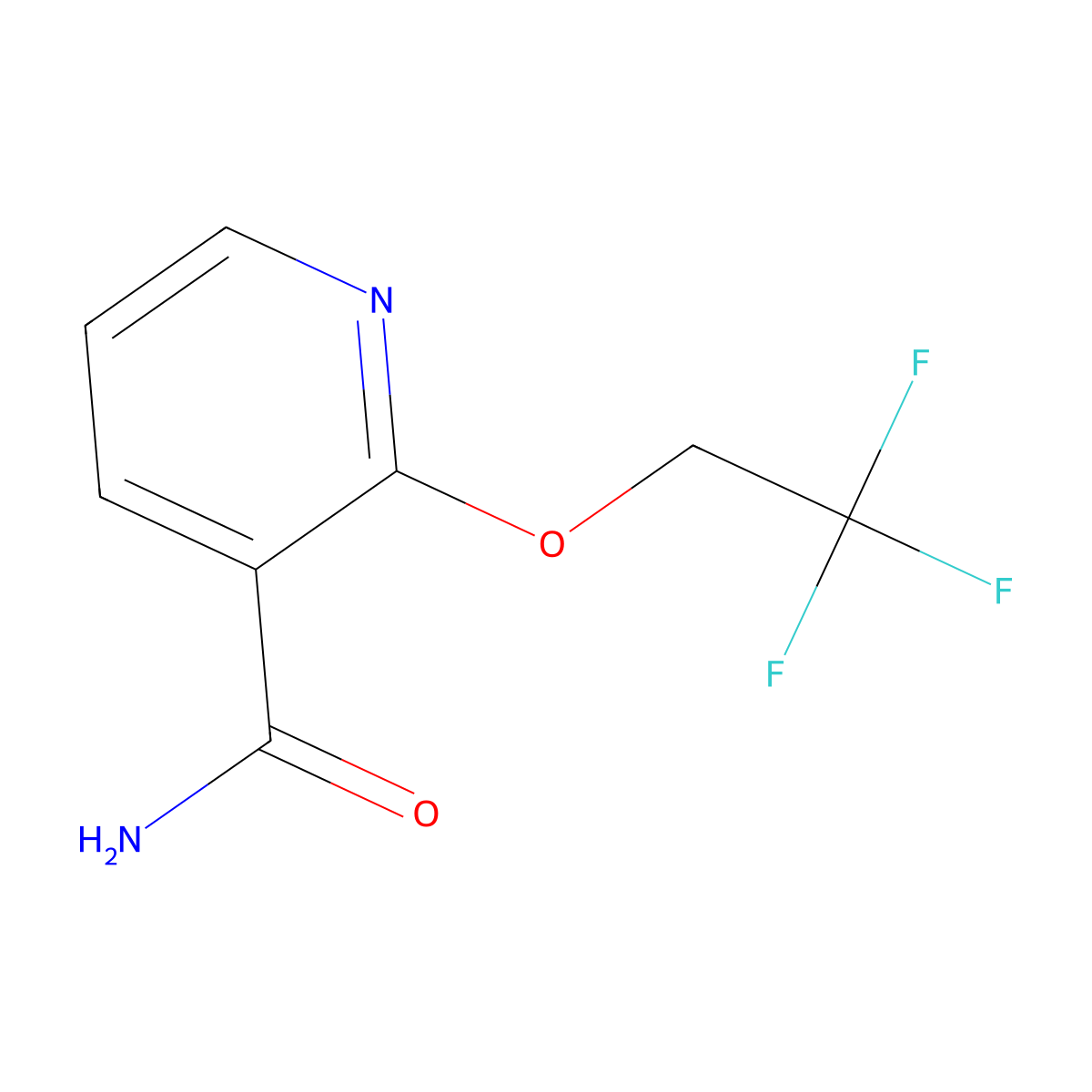 2-(2,2,2-Trifluoroethoxy)nicotinamide molecular structure, CAS 287979-28-6