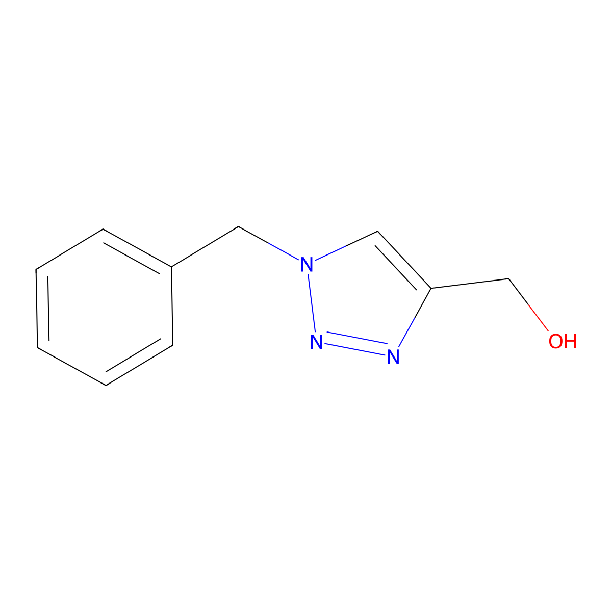 (1-benzyl-1H-1,2,3-triazol-4-yl)methanol molecular structure, CAS 28798-81-4