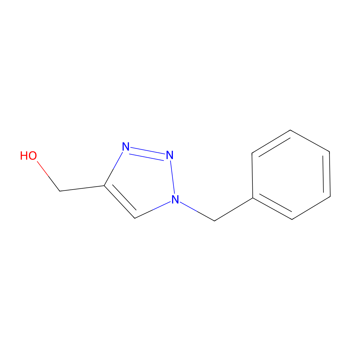 (1-benzyl-1H-1,2,3-triazol-4-yl)methanol molecular structure, CAS 28798-81-4