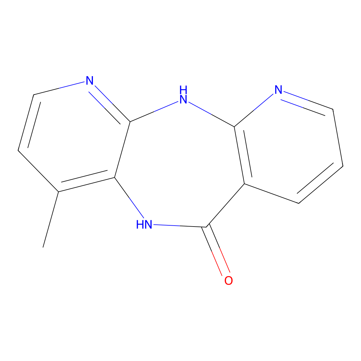 11-Descyclopropyl nevirapine molecular structure, CAS 287980-84-1