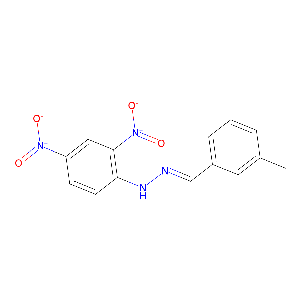 m-Tolualdehyde 2,4-Dinitrophenylhydrazone molecular structure, CAS 2880-05-9