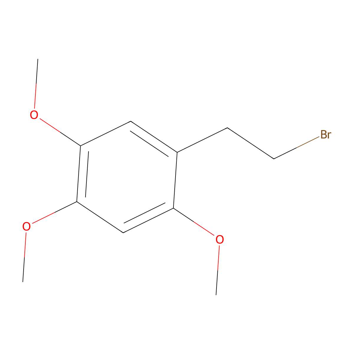 1-(2-Bromoethyl)-2,4,5-trimethoxybenzene molecular structure, CAS 28800-18-2