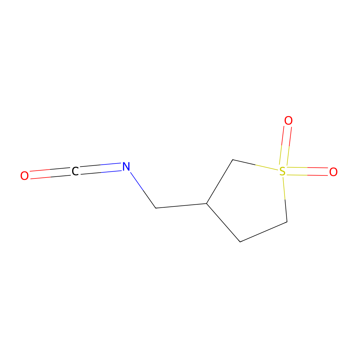 3-(Isocyanatomethyl)-1lambda6-thiolane-1,1-dione molecular structure, CAS 28800-41-1