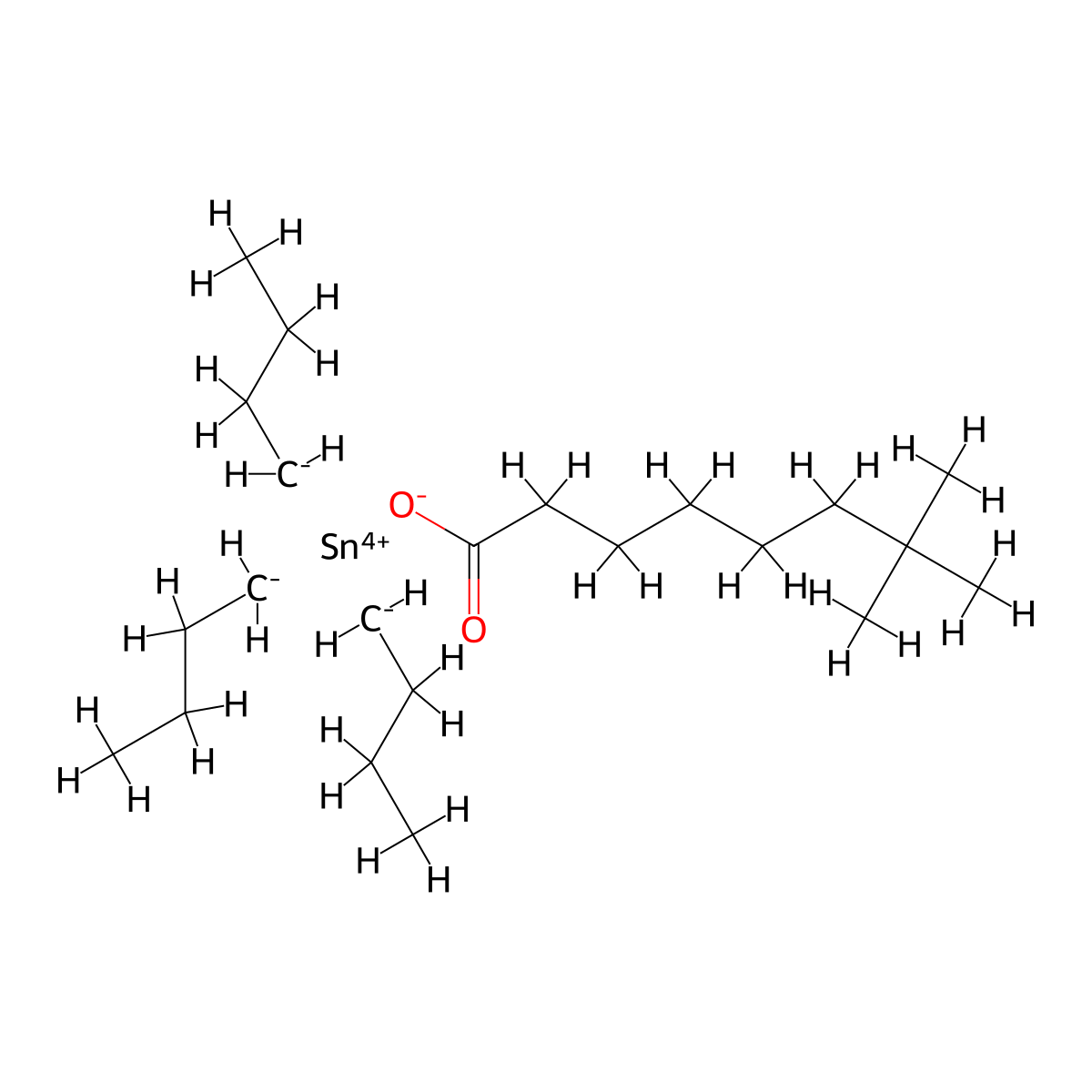 Tributyltin neodecanoate molecular structure, CAS 28801-69-6