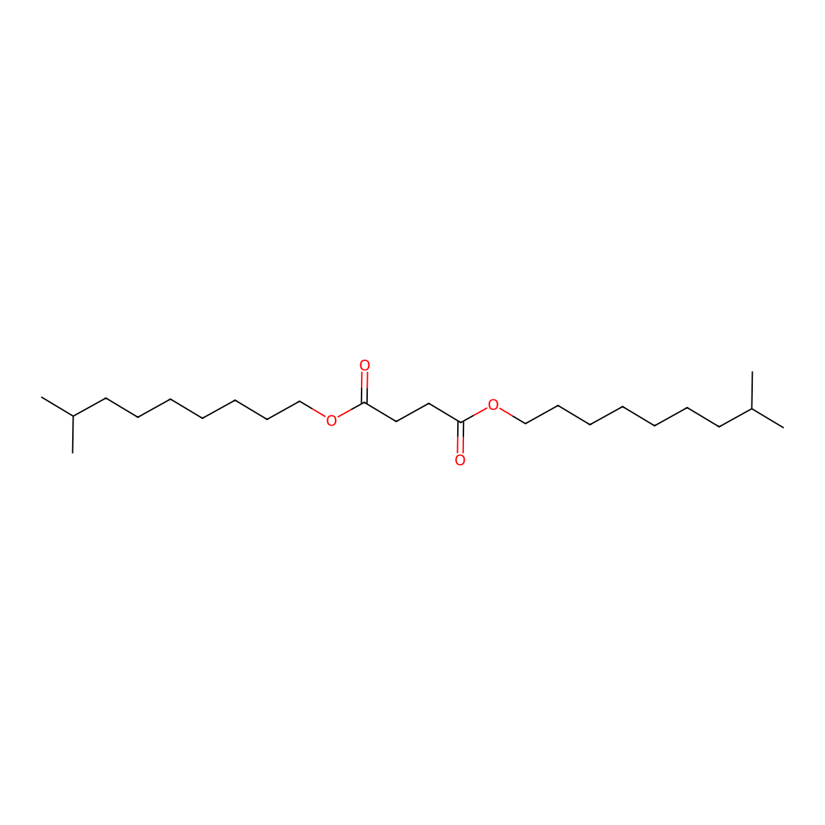 Butanedioic acid, 1,4-diisodecyl ester molecular structure, CAS 28801-70-9
