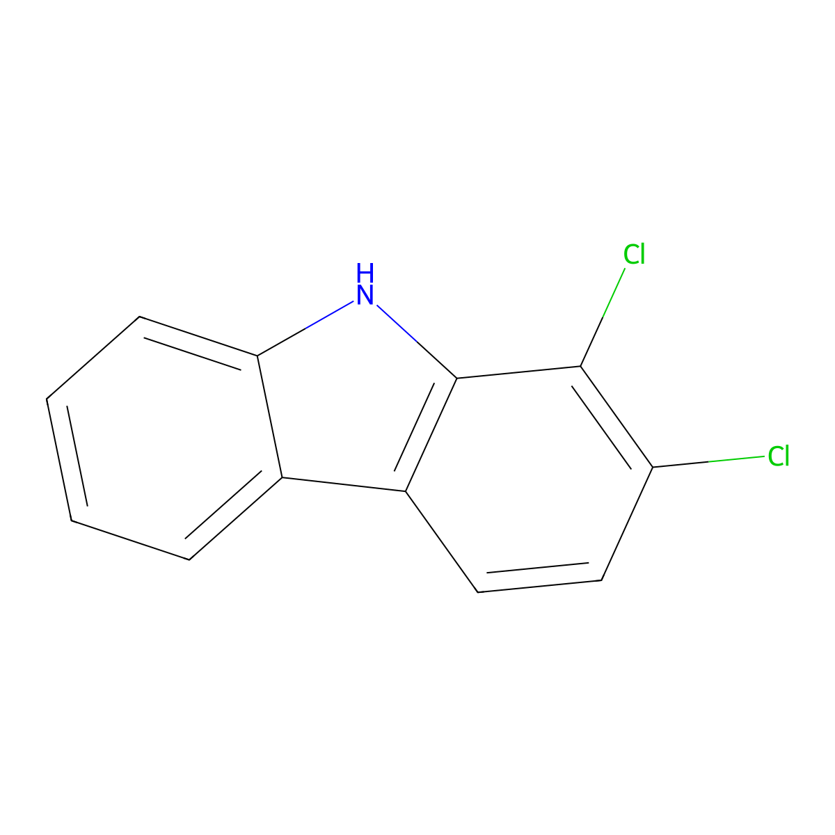Dichloro-9H-carbazole molecular structure, CAS 28804-85-5