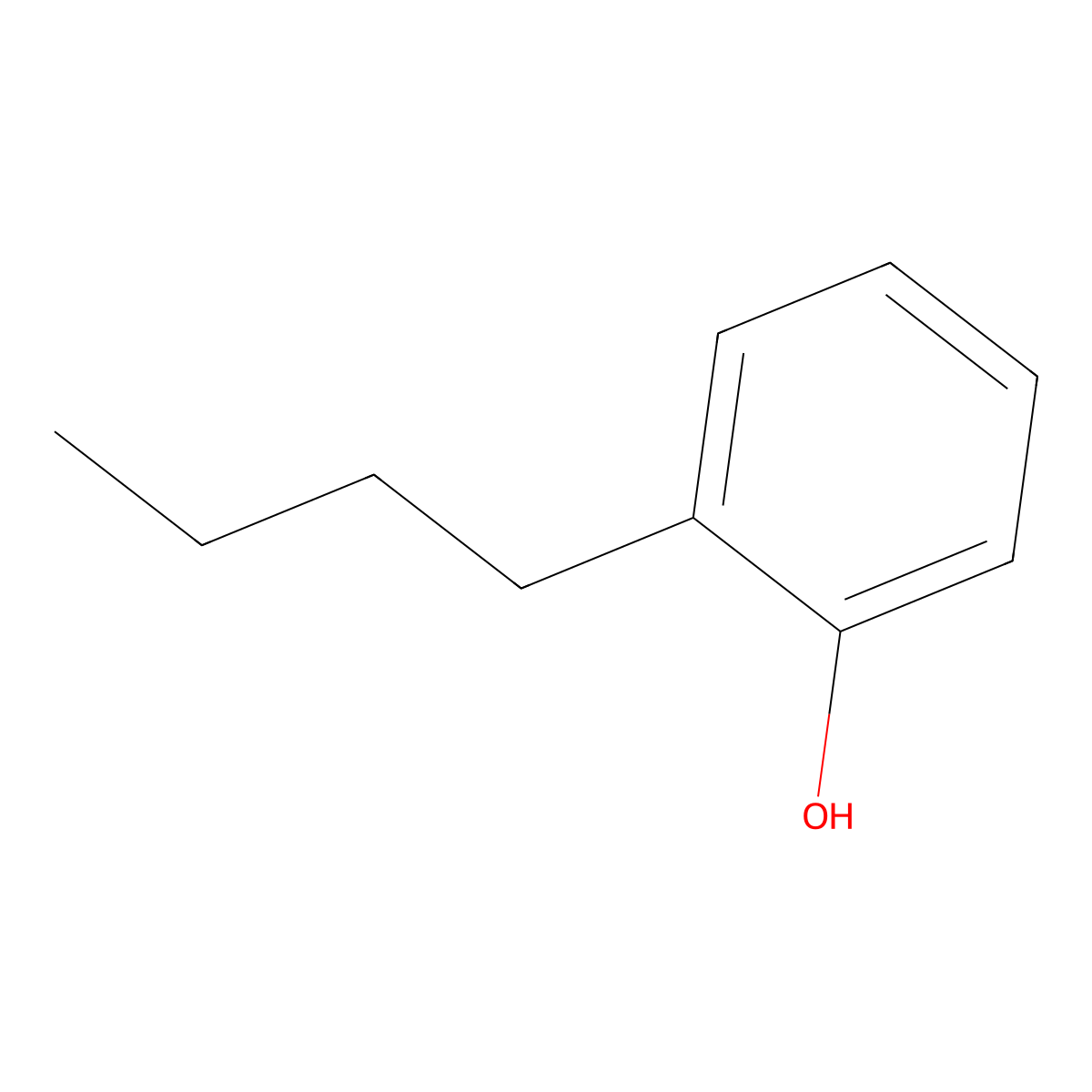 2-Butylphenol molecular structure, CAS 28805-86-9