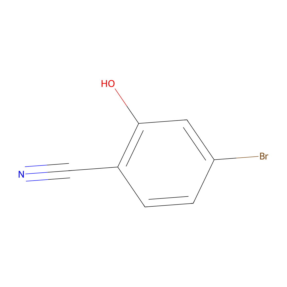 4-Bromo-2-hydroxybenzonitrile molecular structure, CAS 288067-35-6