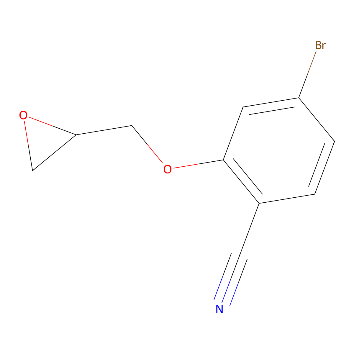 4-Bromo-2-[(oxiran-2-yl)methoxy]benzonitrile molecular structure, CAS 288067-41-4