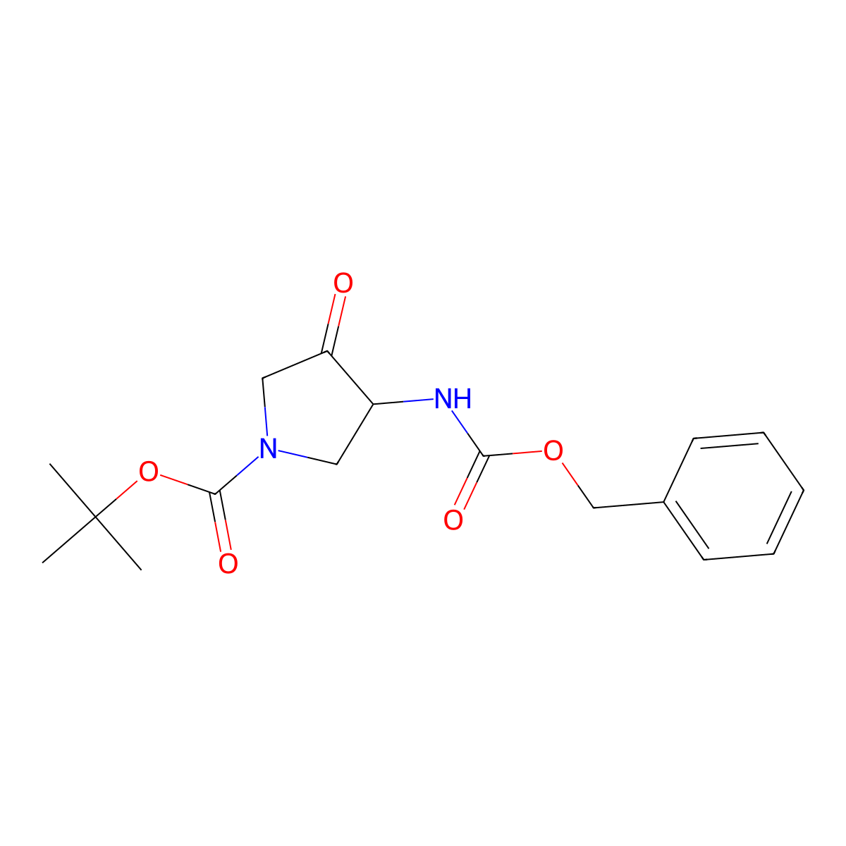 1-Boc-4-(Cbz-amino)-3-pyrrolidinone molecular structure, CAS 288083-67-0